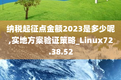 纳税起征点金额2023是多少呢,实地方案验证策略_Linux72.38.52