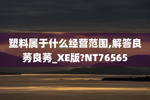 塑料属于什么经营范围,解答良莠良莠_XE版?NT76565