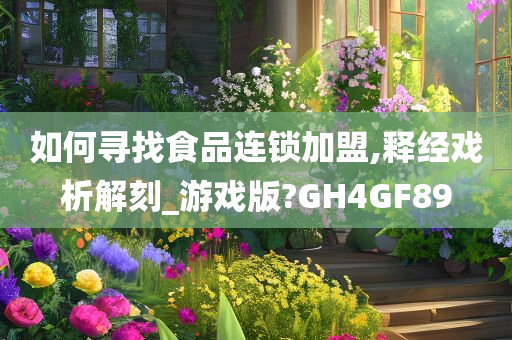 如何寻找食品连锁加盟,释经戏析解刻_游戏版?GH4GF89