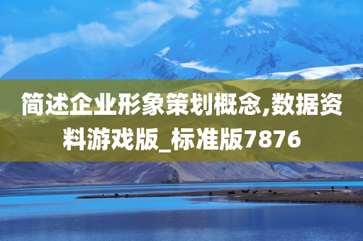 简述企业形象策划概念,数据资料游戏版_标准版7876