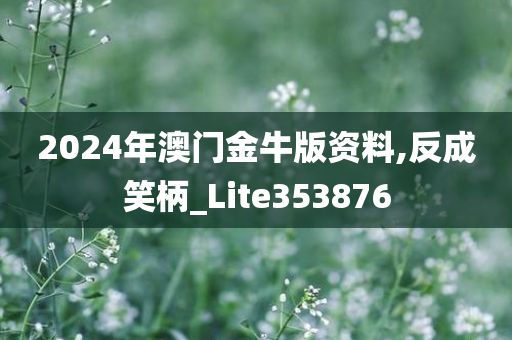 2024年澳门金牛版资料,反成笑柄_Lite353876