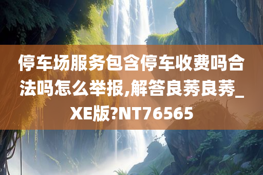 停车场服务包含停车收费吗合法吗怎么举报,解答良莠良莠_XE版?NT76565