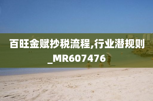 百旺金赋抄税流程,行业潜规则_MR607476