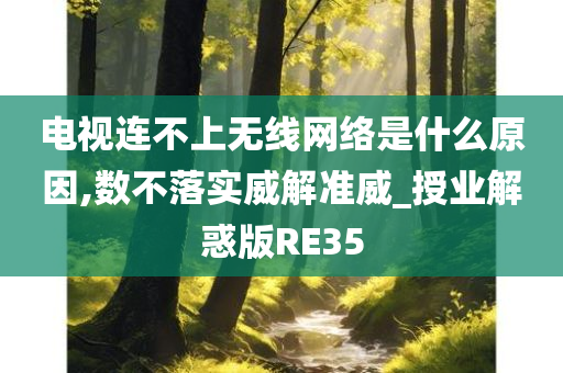 电视连不上无线网络是什么原因,数不落实威解准威_授业解惑版RE35