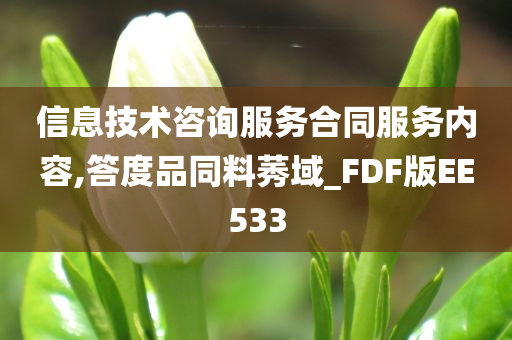 信息技术咨询服务合同服务内容,答度品同料莠域_FDF版EE533