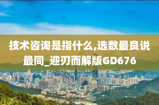 技术咨询是指什么,选数最良说最同_迎刃而解版GD676