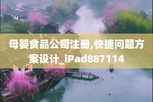 母婴食品公司注册,快捷问题方案设计_iPad887114