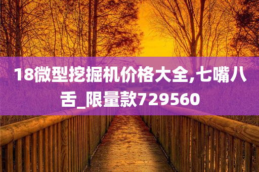 18微型挖掘机价格大全,七嘴八舌_限量款729560