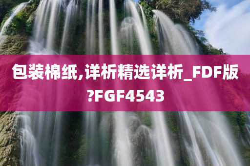 包装棉纸,详析精选详析_FDF版?FGF4543