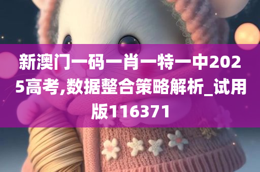 新澳门一码一肖一特一中2025高考,数据整合策略解析_试用版116371