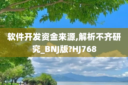 软件开发资金来源,解析不齐研究_BNJ版?HJ768