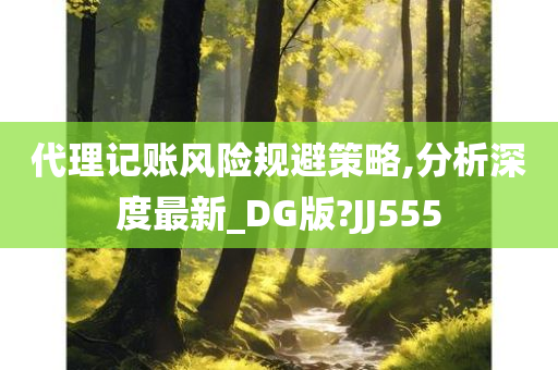 代理记账风险规避策略,分析深度最新_DG版?JJ555