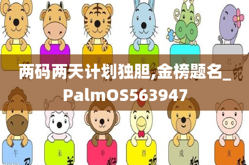 两码两天计划独胆,金榜题名_PalmOS563947