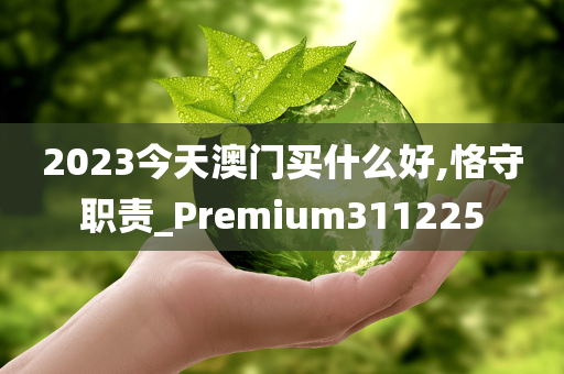 2023今天澳门买什么好,恪守职责_Premium311225