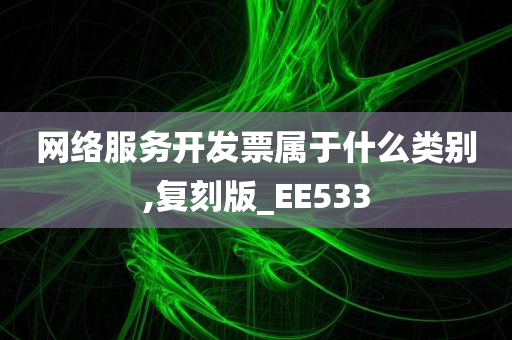 网络服务开发票属于什么类别,复刻版_EE533