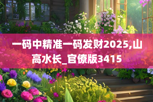 一码中精准一码发财2025,山高水长_官僚版3415