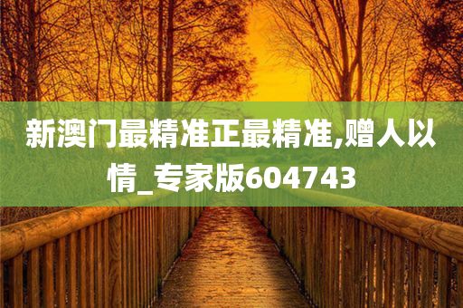 新澳门最精准正最精准,赠人以情_专家版604743