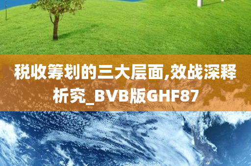 税收筹划的三大层面,效战深释析究_BVB版GHF87