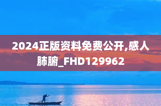 2024正版资料免费公开,感人肺腑_FHD129962