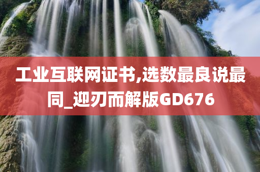 工业互联网证书,选数最良说最同_迎刃而解版GD676