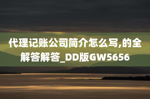 代理记账公司简介怎么写,的全解答解答_DD版GW5656