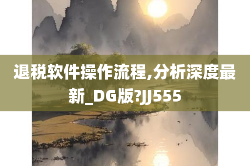 退税软件操作流程,分析深度最新_DG版?JJ555