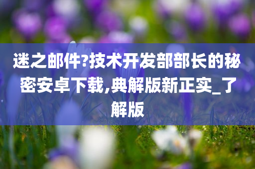 迷之邮件?技术开发部部长的秘密安卓下载,典解版新正实_了解版