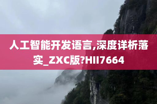 人工智能开发语言,深度详析落实_ZXC版?HII7664