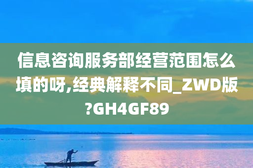 信息咨询服务部经营范围怎么填的呀,经典解释不同_ZWD版?GH4GF89