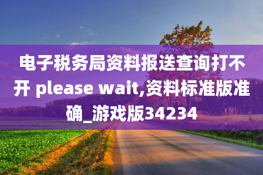 电子税务局资料报送查询打不开 please wait,资料标准版准确_游戏版34234