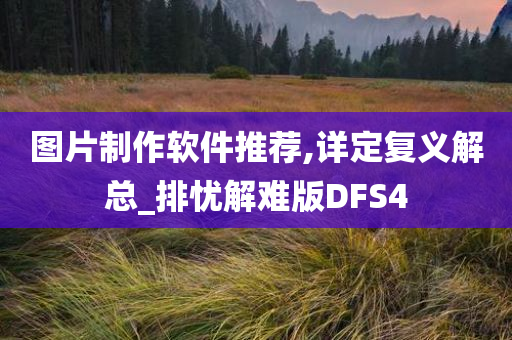 图片制作软件推荐,详定复义解总_排忧解难版DFS4