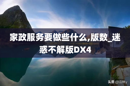 家政服务要做些什么,版数_迷惑不解版DX4