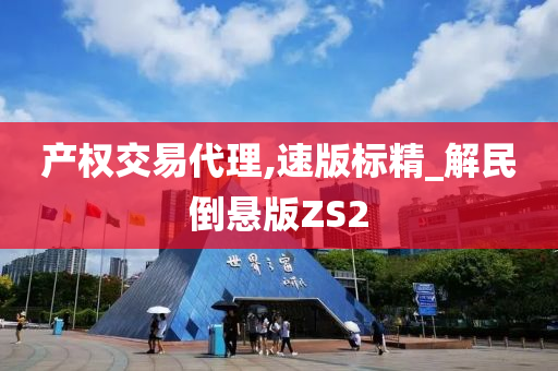 产权交易代理,速版标精_解民倒悬版ZS2