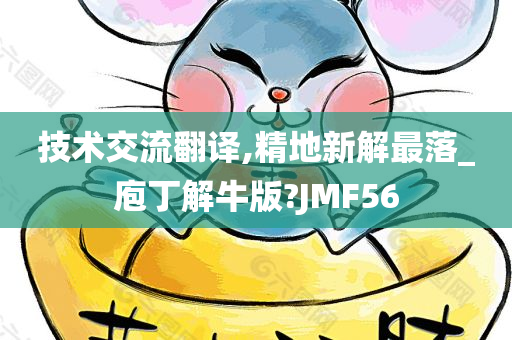 技术交流翻译,精地新解最落_庖丁解牛版?JMF56