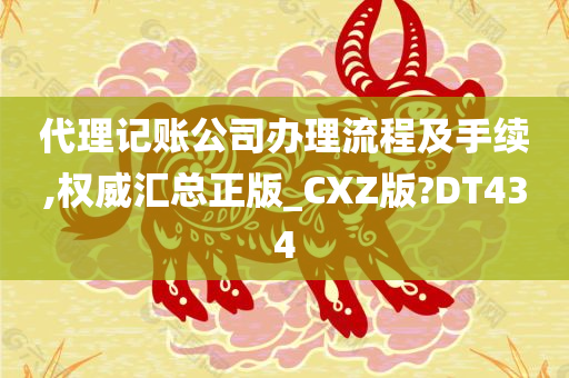 代理记账公司办理流程及手续,权威汇总正版_CXZ版?DT434