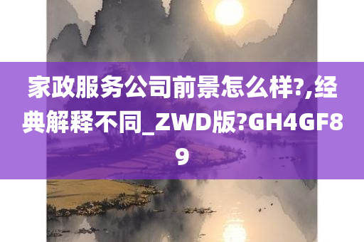 家政服务公司前景怎么样?,经典解释不同_ZWD版?GH4GF89