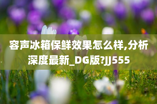 容声冰箱保鲜效果怎么样,分析深度最新_DG版?JJ555