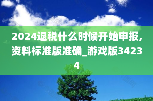 2024退税什么时候开始申报,资料标准版准确_游戏版34234