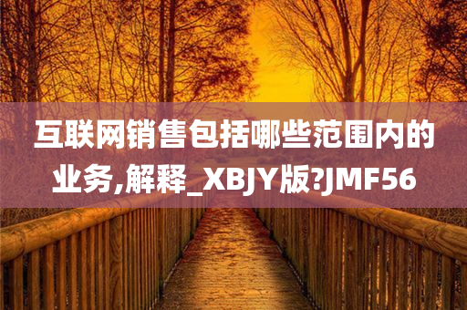 互联网销售包括哪些范围内的业务,解释_XBJY版?JMF56