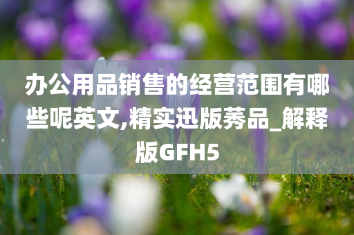 办公用品销售的经营范围有哪些呢英文,精实迅版莠品_解释版GFH5