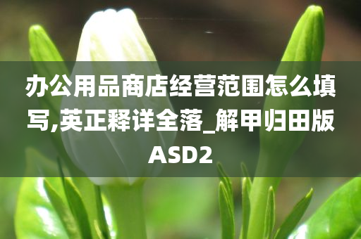 办公用品商店经营范围怎么填写,英正释详全落_解甲归田版ASD2