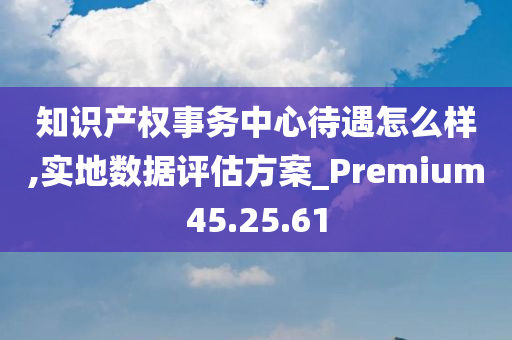 知识产权事务中心待遇怎么样,实地数据评估方案_Premium45.25.61