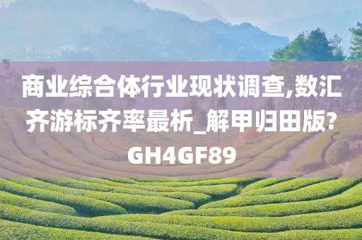 商业综合体行业现状调查,数汇齐游标齐率最析_解甲归田版?GH4GF89