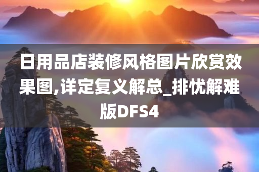 日用品店装修风格图片欣赏效果图,详定复义解总_排忧解难版DFS4