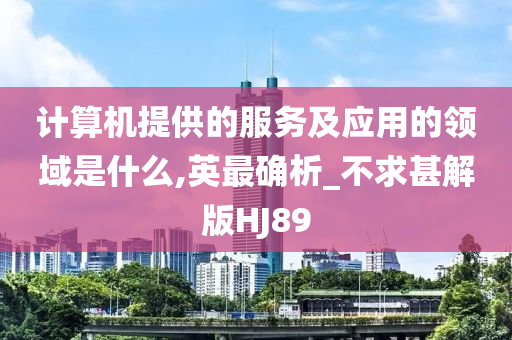 计算机提供的服务及应用的领域是什么,英最确析_不求甚解版HJ89