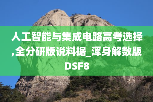 人工智能与集成电路高考选择,全分研版说料据_浑身解数版DSF8