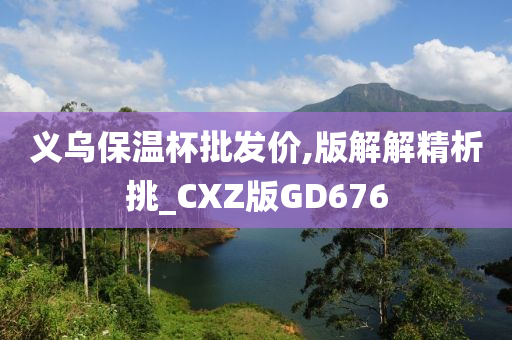 义乌保温杯批发价,版解解精析挑_CXZ版GD676