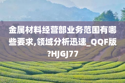 金属材料经营部业务范围有哪些要求,领域分析迅速_QQF版?HJGJ77