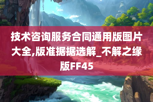 技术咨询服务合同通用版图片大全,版准据据选解_不解之缘版FF45