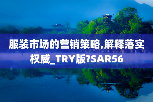 服装市场的营销策略,解释落实权威_TRY版?SAR56